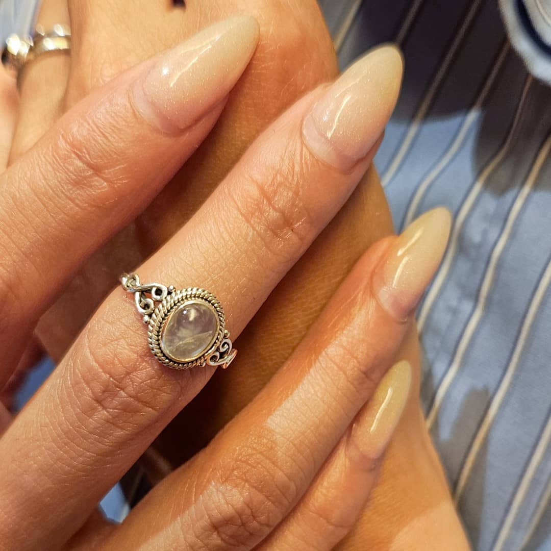 Boho Silberring mit Mondstein Ringe KOOMPLIMENTS