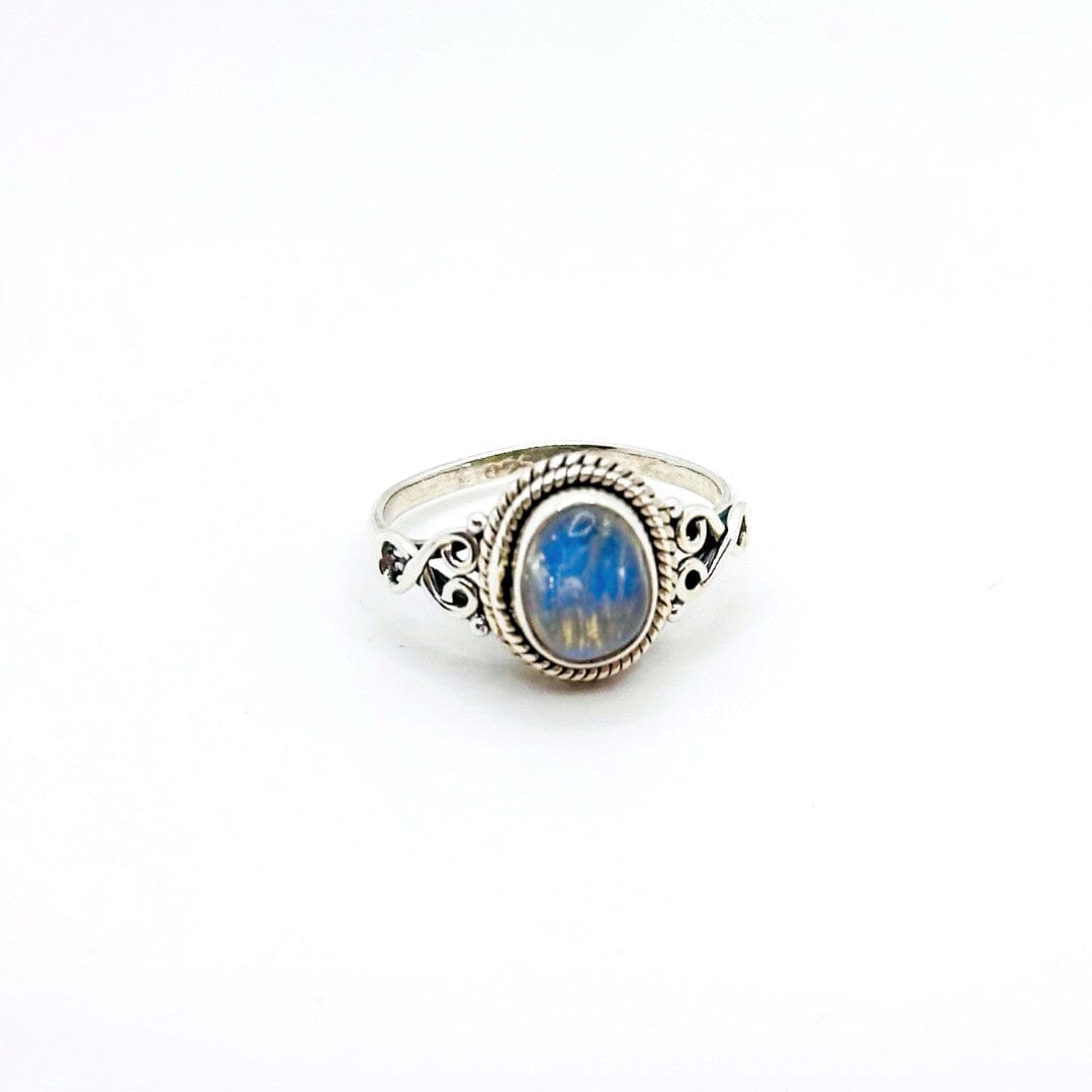 Boho Silberring mit Mondstein Ringe KOOMPLIMENTS