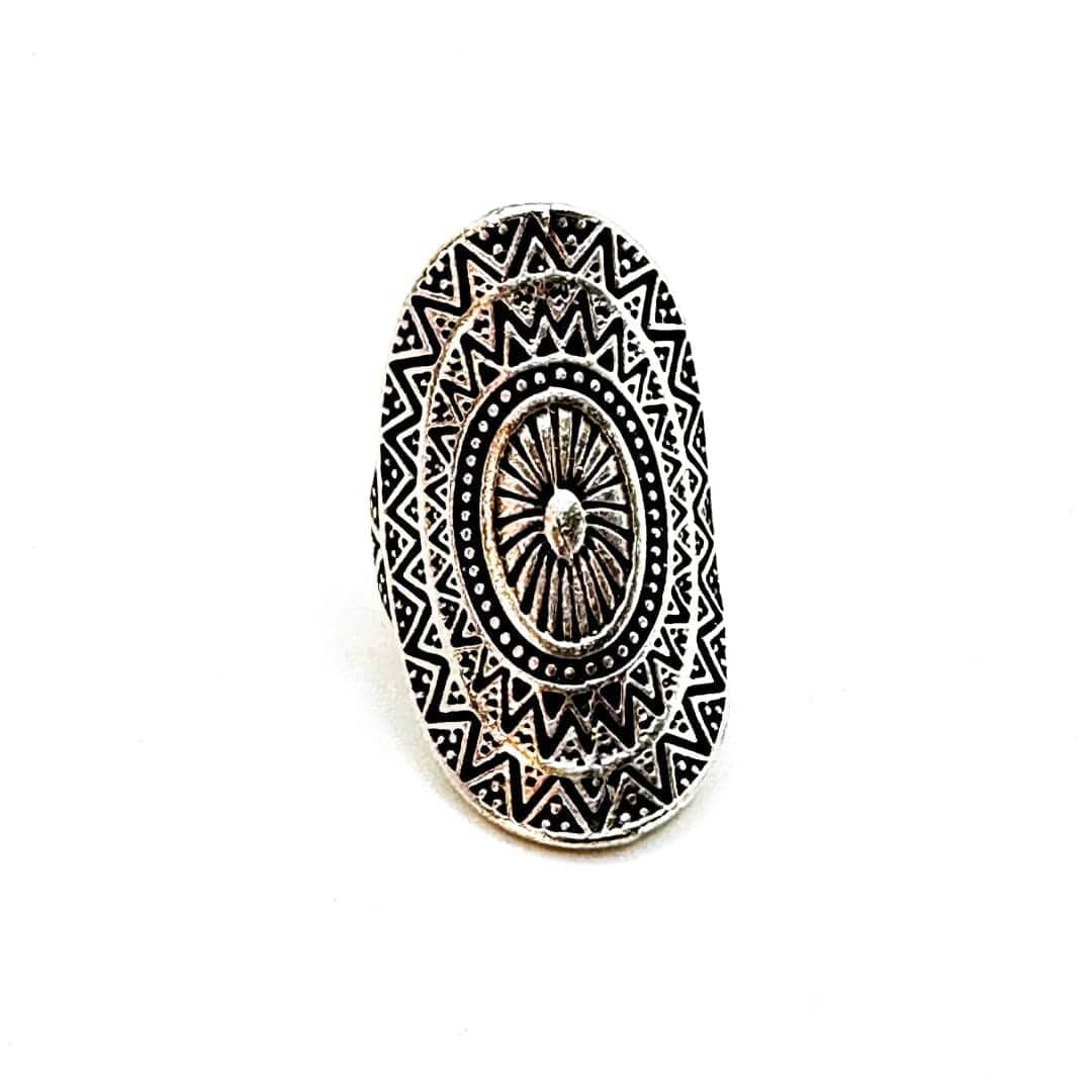 Breiter ovaler Ring Mandala Ringe KOOMPLIMENTS