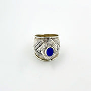 Breiter Ring mit Lapislazuli-Stein Ringe KOOMPLIMENTS
