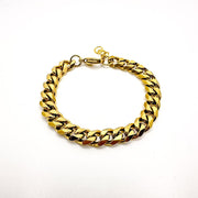Breites Edelstahl Kettenarmband - Gold Armband KOOMPLIMENTS