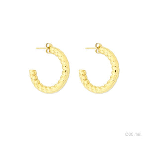Boucles d'oreilles créoles bouclées en acier inoxydable