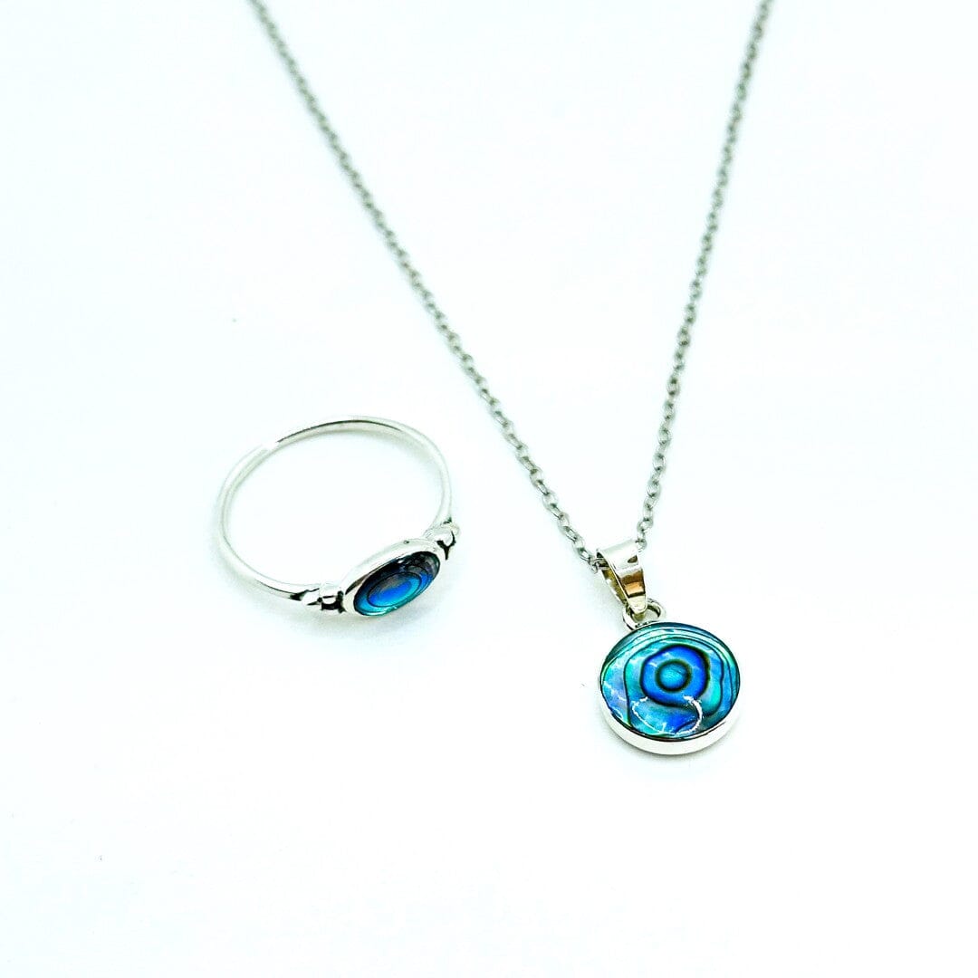 Damen Ring Abalone Grün - Shell Ringe KOOMPLIMENTS