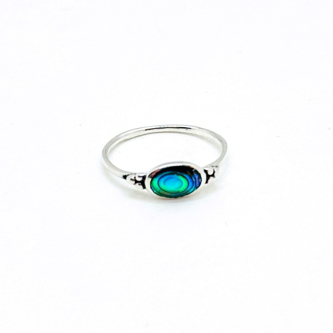 Damen Ring Abalone Grün - Shell Ringe KOOMPLIMENTS