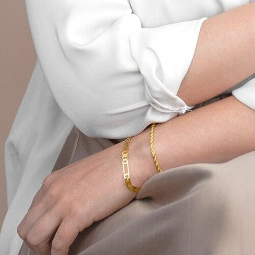Edelstahlarmband Kordel Armband KOOMPLIMENTS