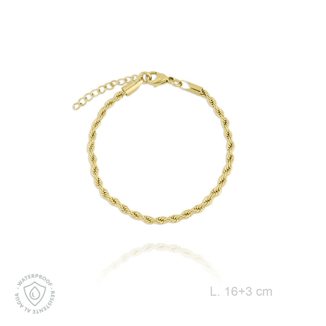 Edelstahlarmband Kordel Armband KOOMPLIMENTS