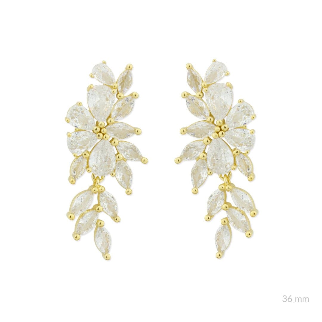 Elegante grosse Ohrringe mit Zirkonias - BRIANNE Ohrringe KOOMPLIMENTS