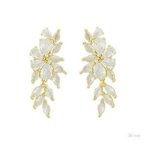 Elegante grosse Ohrringe mit Zirkonias - BRIANNE