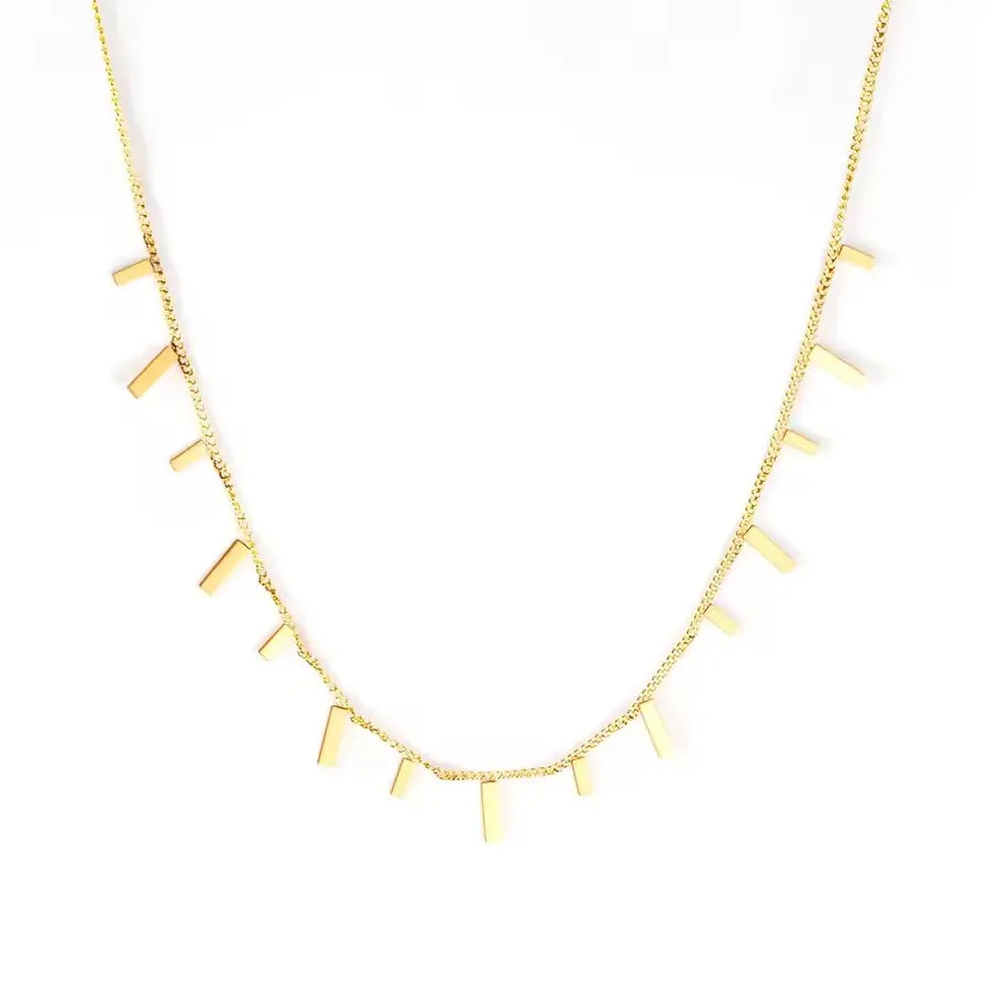 Feine Halskette aus Edelstahl - GOLDEN DROPS Halsketten KOOMPLIMENTS