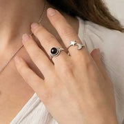 Feiner Silberring mit Mond und Stern Ringe KOOMPLIMENTS
