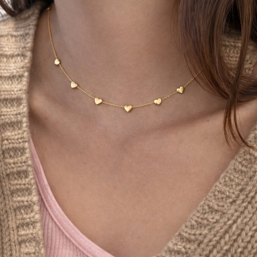 Feines Herz-Kette aus Edelstahl 316L - Herzensglanz Halsketten KOOMPLIMENTS