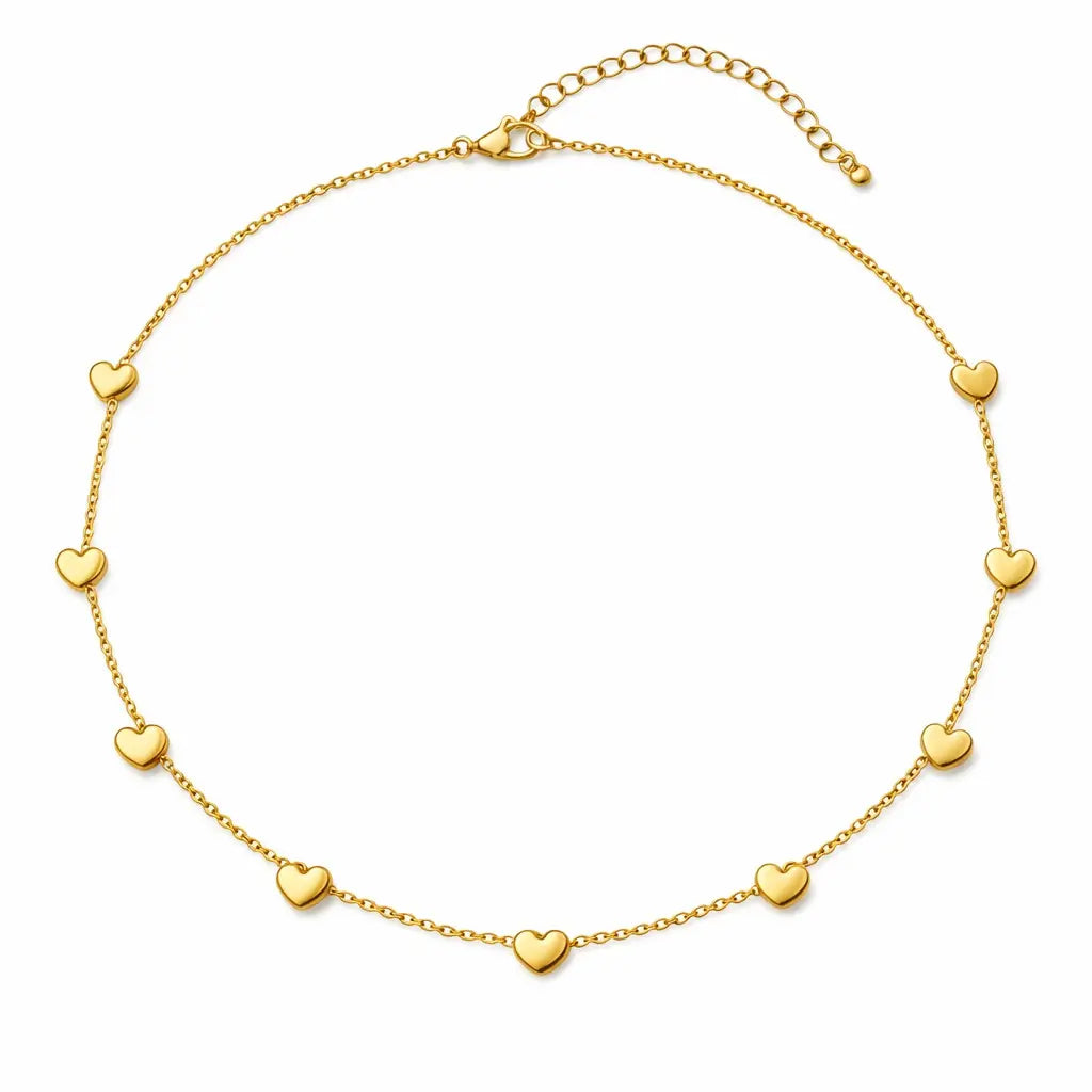 Feines Herz-Kette aus Edelstahl 316L - Herzensglanz Halsketten KOOMPLIMENTS