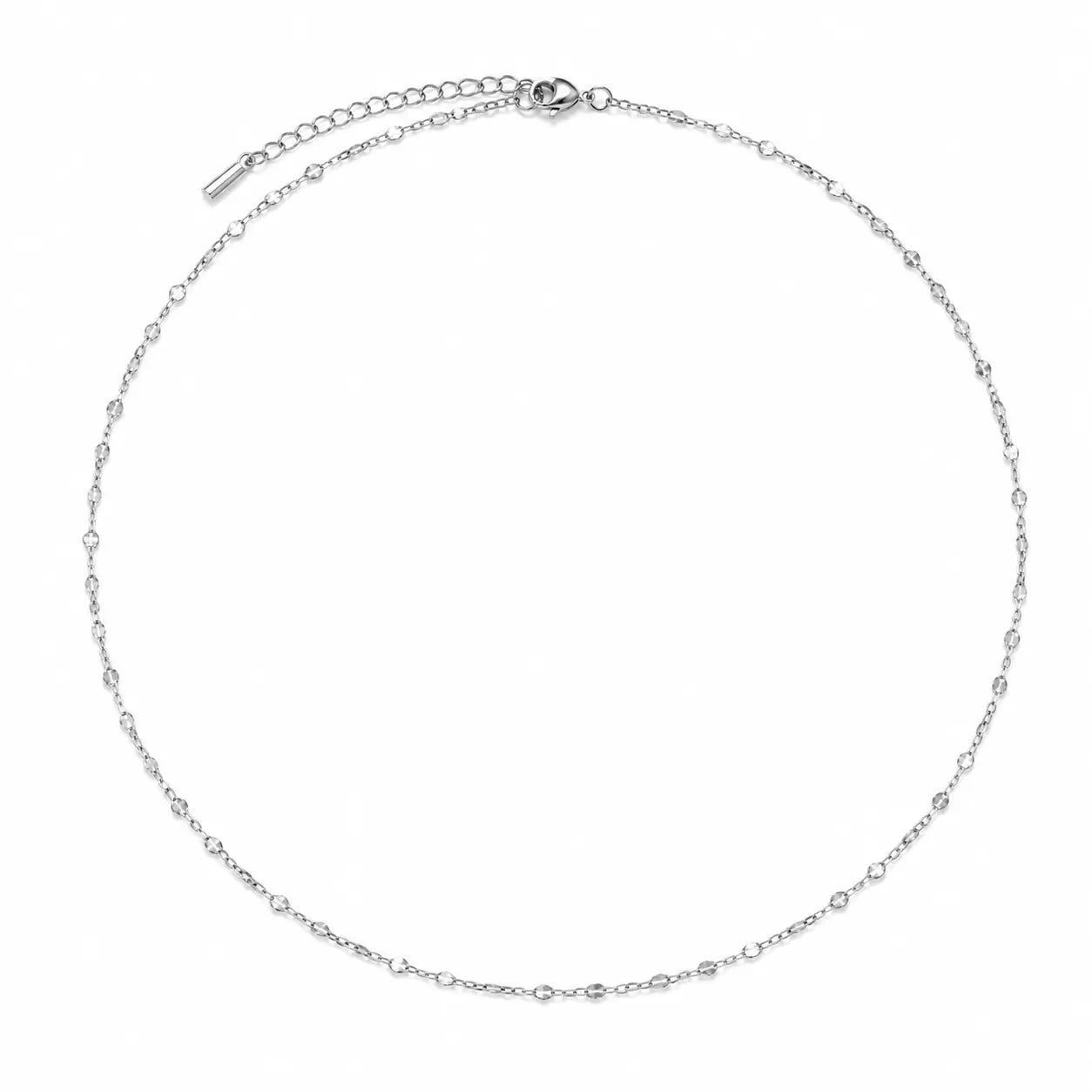 Filigrane Facettenkette aus Edelstahl - BASIC Halsketten KOOMPLIMENTS