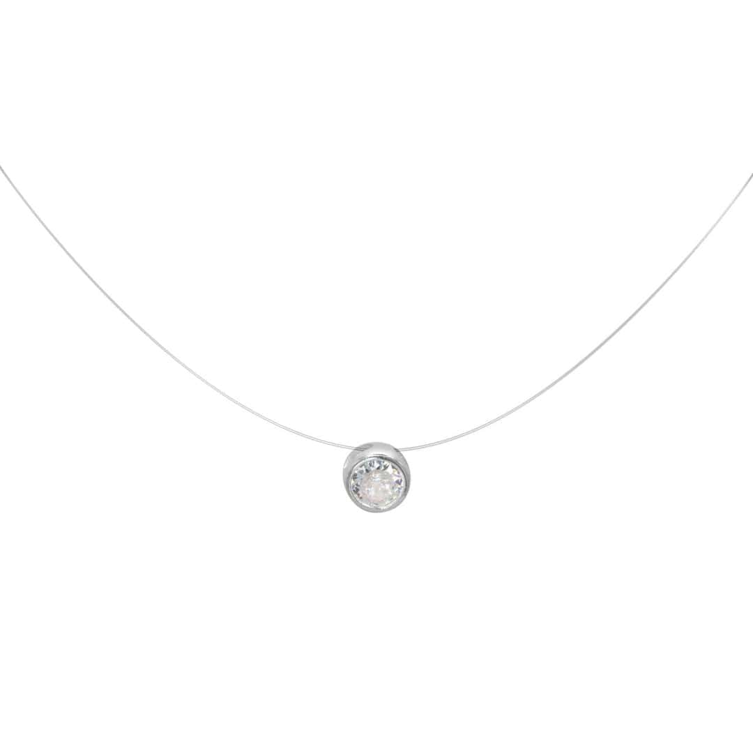 Floating Diamant Solitär Halskette Halsketten KOOMPLIMENTS