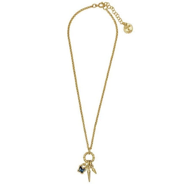 Gold Halskette mit Schmetterling - BUTTERFLY Halsketten KOOMPLIMENTS 