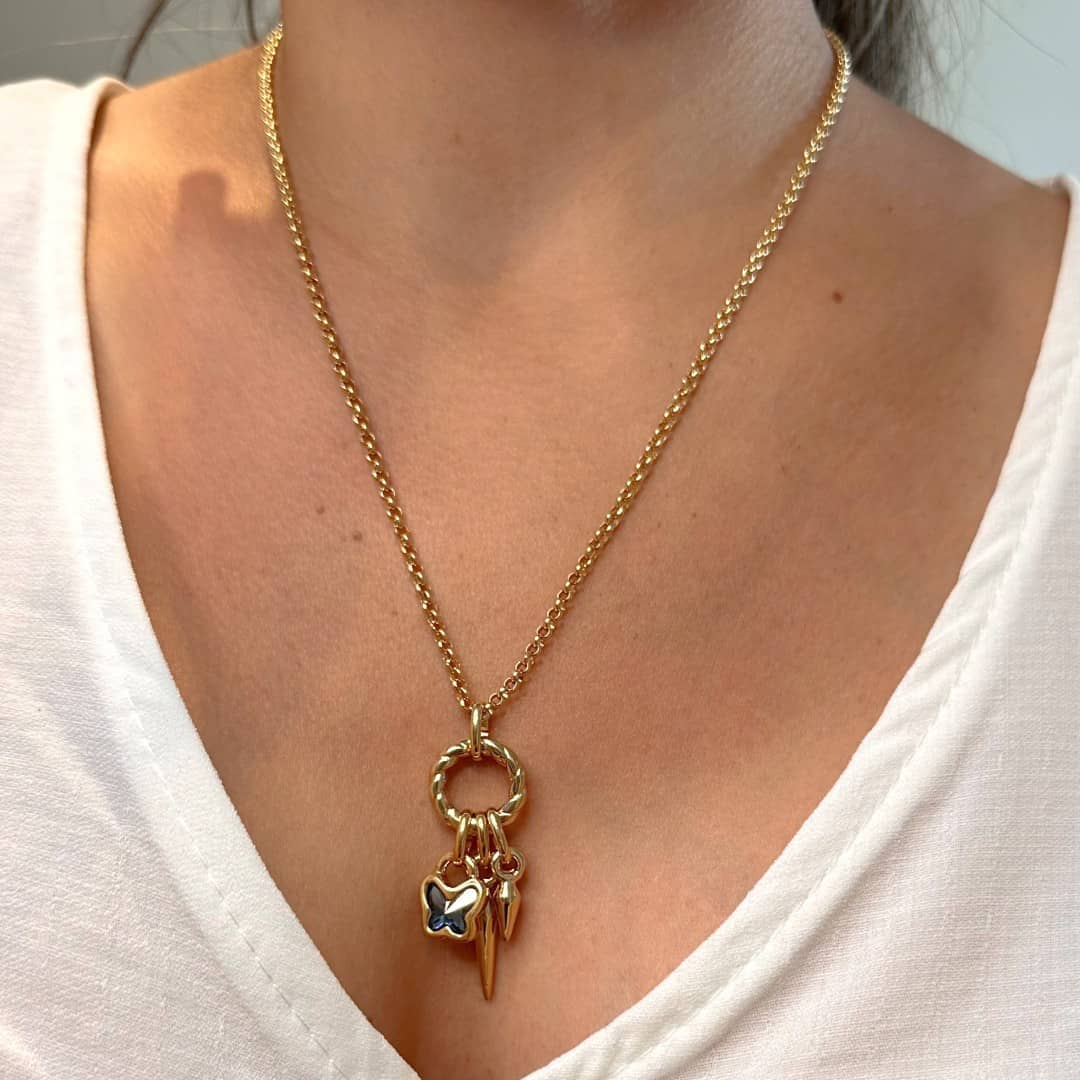 Gold Halskette mit Schmetterling - BUTTERFLY Halsketten KOOMPLIMENTS 