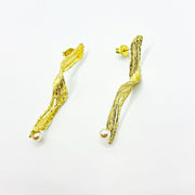 Gold Ohrringe mit Perle NOVEL Halsketten KOOMPLIMENTS