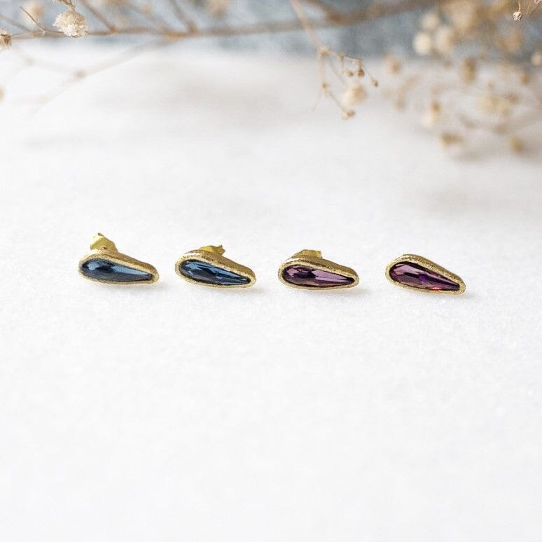 Gold Ohrstecker mit Swarovski-Stein - ADORE Ohrstecker KOOMPLIMENTS