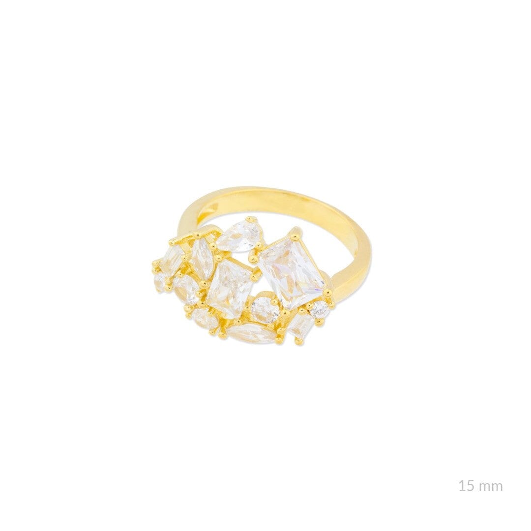 Grosse Cocktail Ring Vergoldet - INDIGO Ringe KOOMPLIMENTS