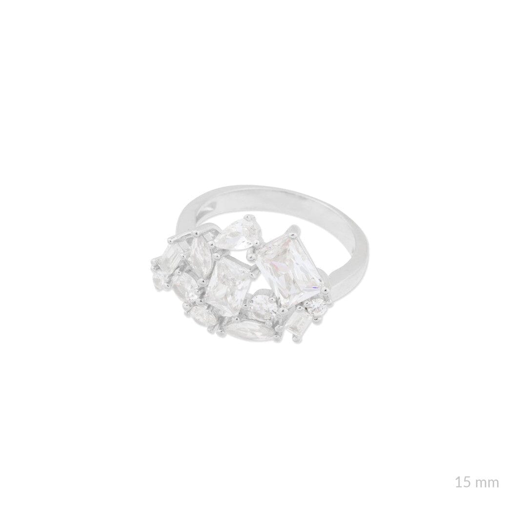 Grosse Cocktail Silber Ring - INDIGO Ringe KOOMPLIMENTS