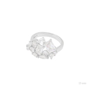 Grosse Cocktail Silber Ring - INDIGO Ringe KOOMPLIMENTS