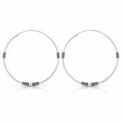 Grosse Creolen 55 mm aus 925 Silber – TRADITION Ohrringe KOOMPLIMENTS