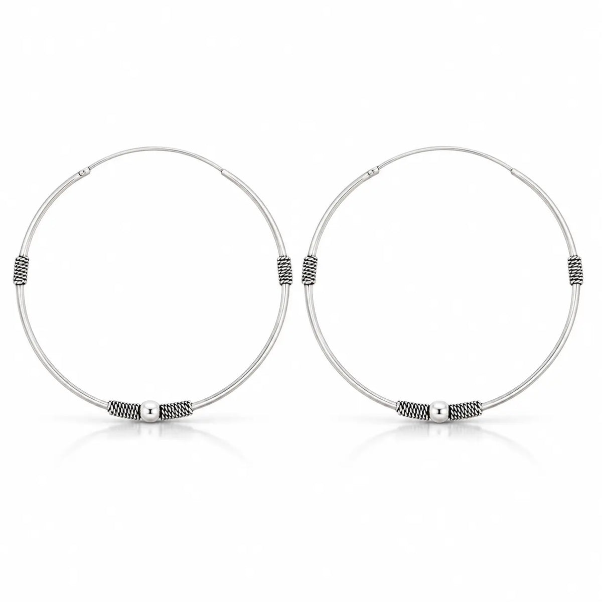 Grosse Creolen 55 mm aus 925 Silber – TRADITION Ohrringe KOOMPLIMENTS