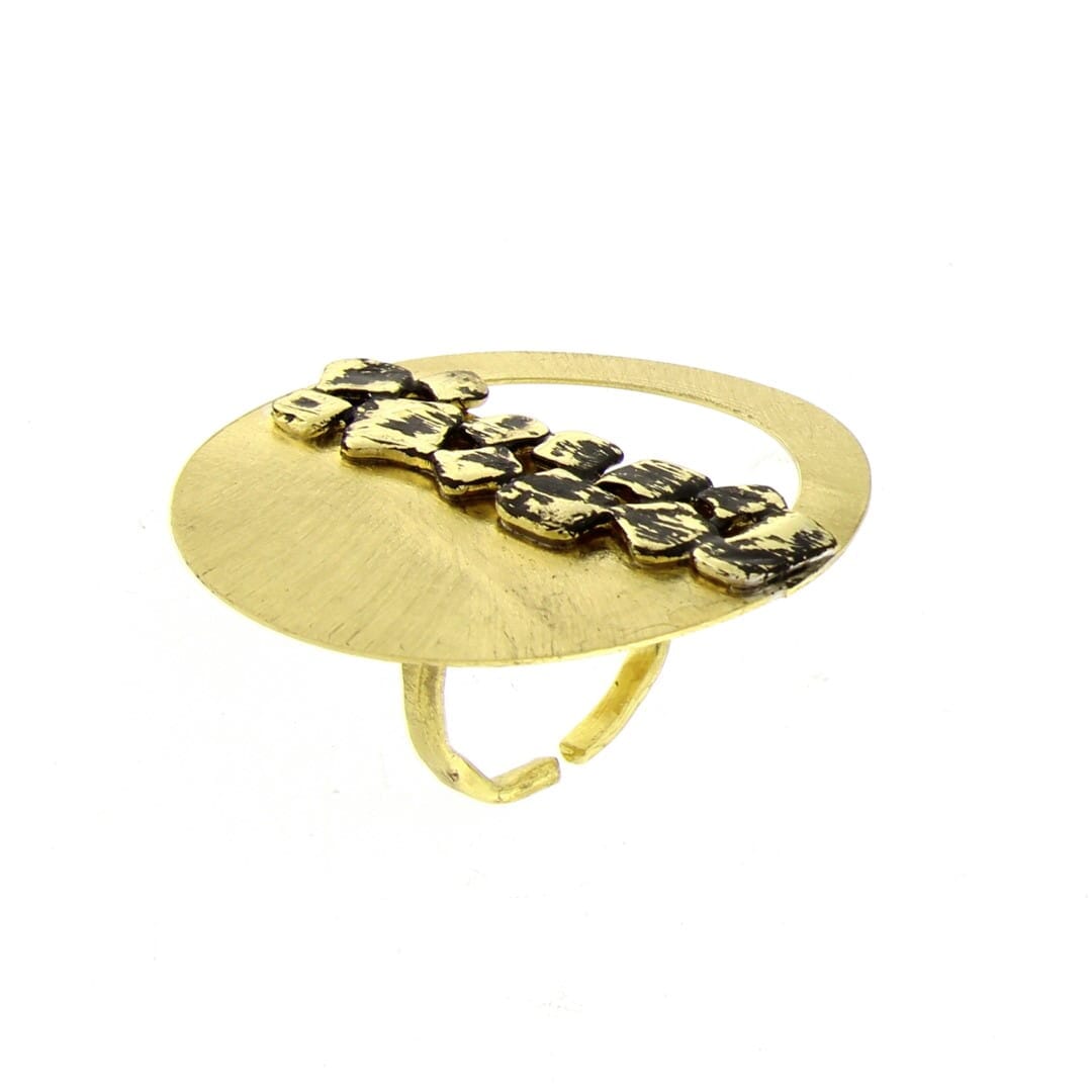 Grosser Ring mit Kreis - HALFMOON Halsketten KOOMPLIMENTS