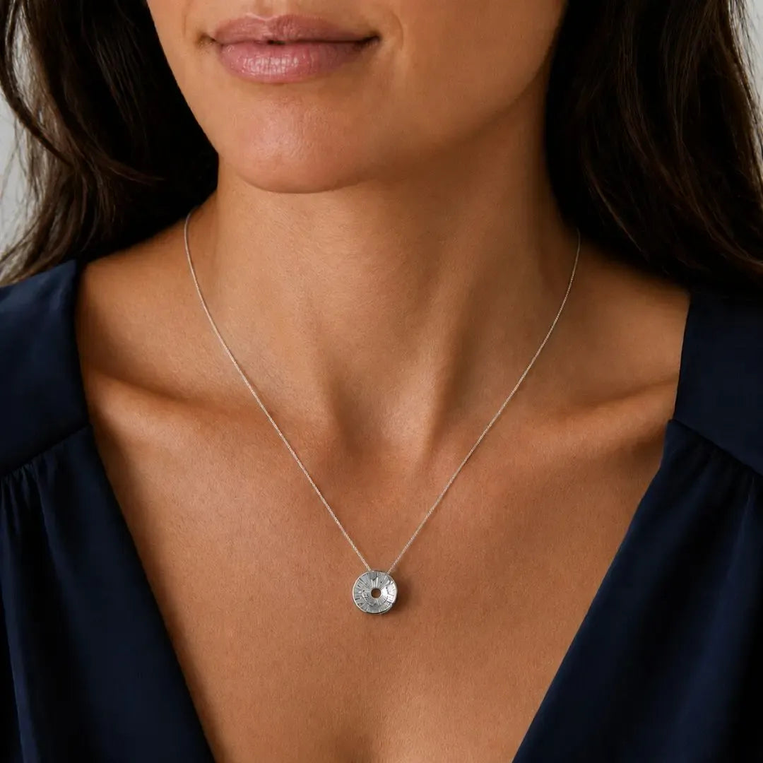 Halskette mit Unterlegscheibe aus Sterlingsilber - Sillage Halsketten KOOMPLIMENTS