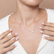 Halskette mit Zirkonia Anhänger - INDIGO Halsketten KOOMPLIMENTS