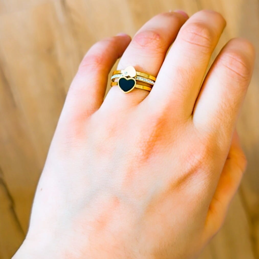 Herz Stapel Ring Ringe KOOMPLIMENTS