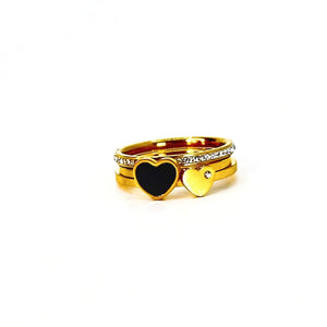 Bague empilable cœur