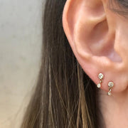 Kleine Ohrringe vergoldet mit Zirkonia-Anhänger Ohrstecker KOOMPLIMENTS