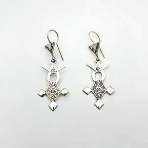 Agadez cross earrings made of silver