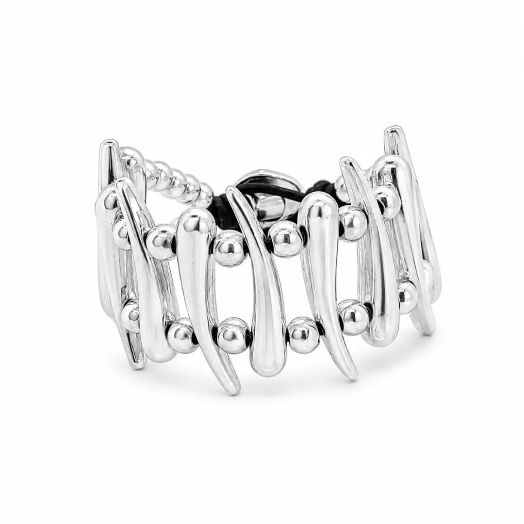 Kugelperlen Lederarmband mit Horn - CUERNO Armband KOOMPLIMENTS