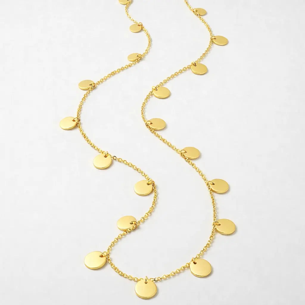 Lange Halskette 90 cm vergoldet - GOLDEN FLOW Halsketten KOOMPLIMENTS