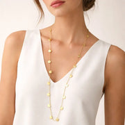 Lange Halskette 90 cm vergoldet - GOLDEN FLOW Halsketten KOOMPLIMENTS