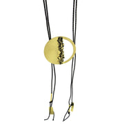 Lange Halskette mit grossem goldenen Kreis - HALFMOON Halsketten KOOMPLIMENTS