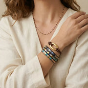 Lederarmband vergoldete Spange  - Noé Armband KOOMPLIMENTS