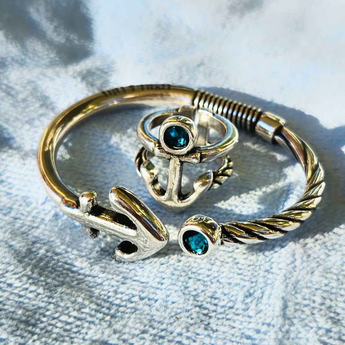 Breiter Silber Ring mit Swarovski | Spanien Schmuck | KOOMPLIMENTS
