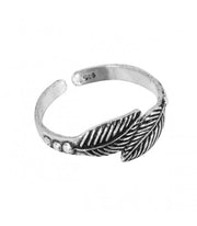 Midi-Ring mit Federn aus Silber Ringe KOOMPLIMENTS