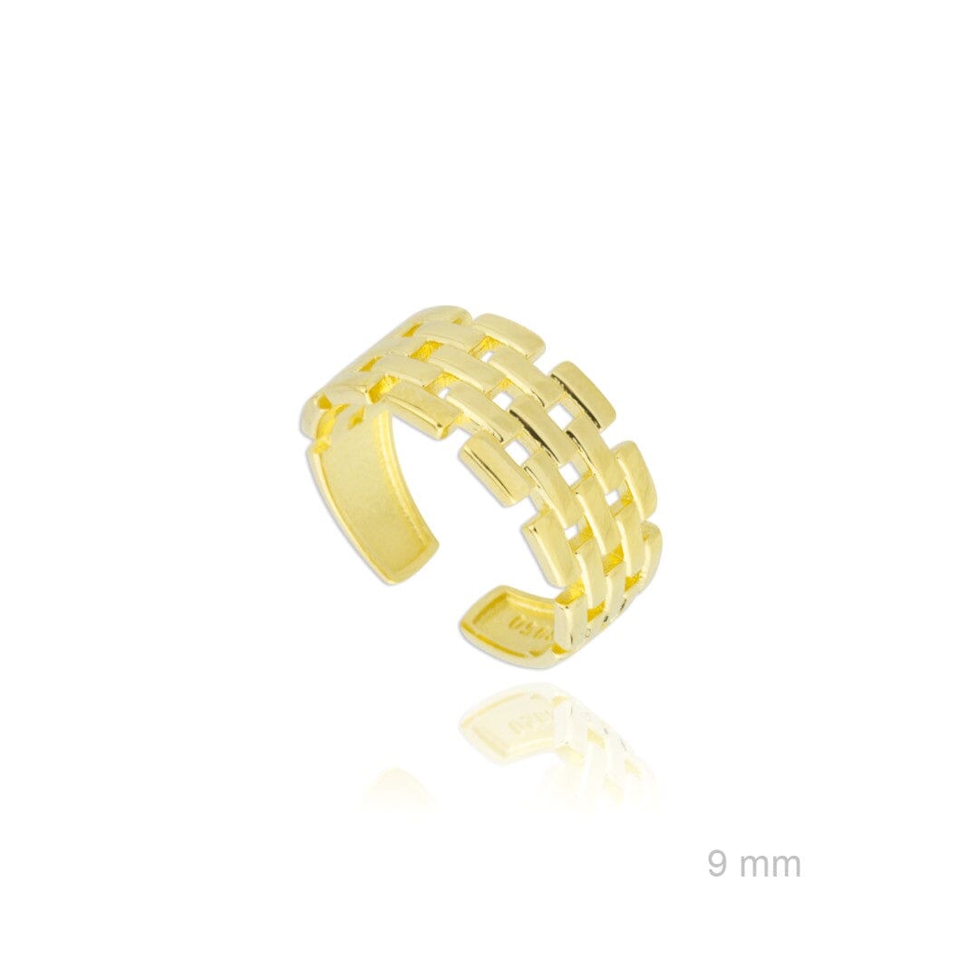 Moderner Gold Ring Kettenform Ringe KOOMPLIMENTS