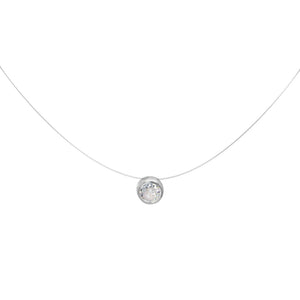 Floating Diamond Solitaire Necklace