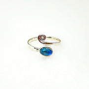 Offener Ring mit Mondstein und Spirale Ringe KOOMPLIMENTS