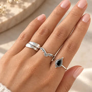 Offener Silberring 925 mit geschwungenem Design Ringe KOOMPLIMENTS