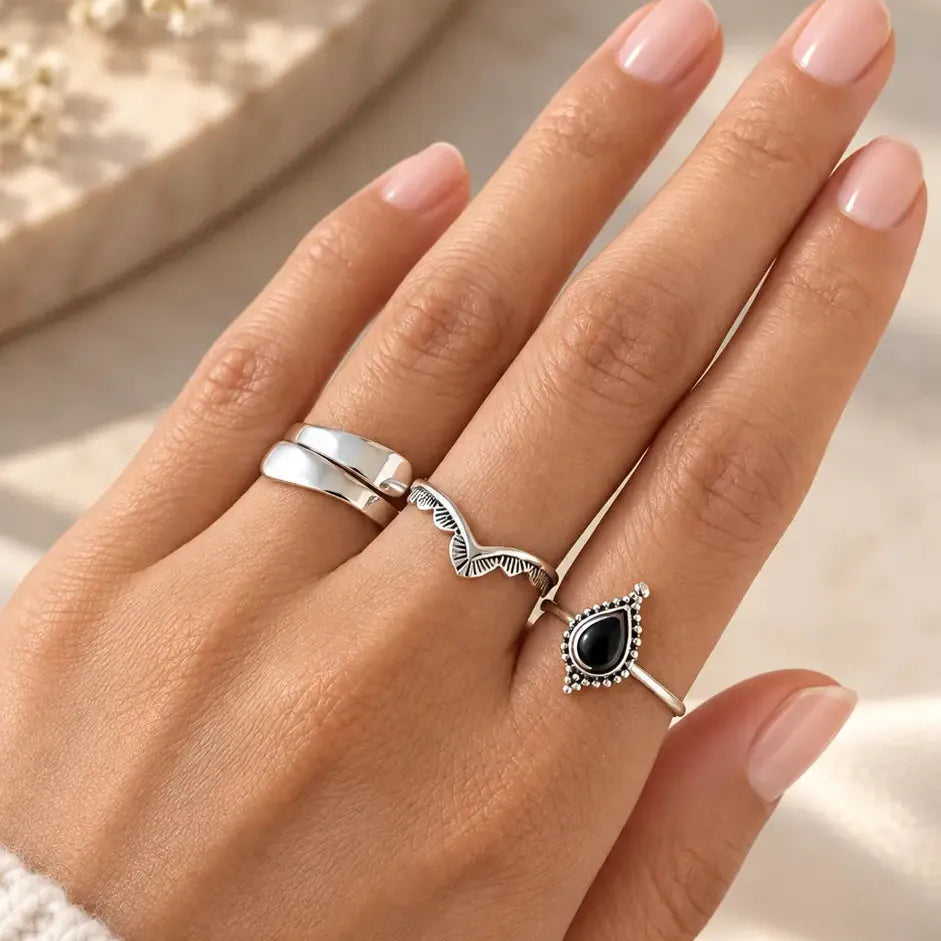 Offener Silberring 925 mit geschwungenem Design Ringe KOOMPLIMENTS