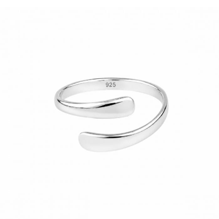 Offener Silberring 925 mit geschwungenem Design Ringe KOOMPLIMENTS