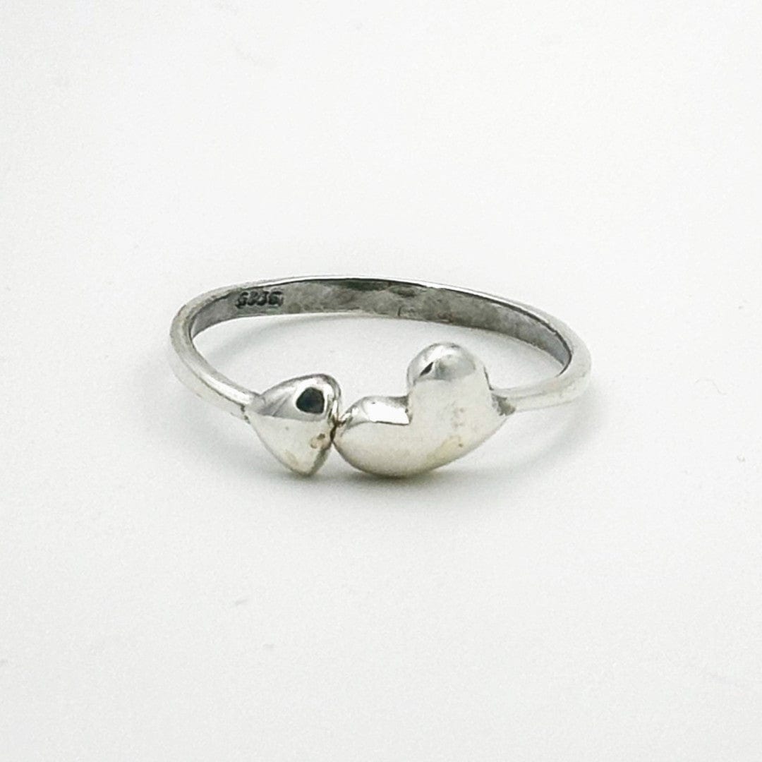 Offener Silberring mit zwei Herzen Ringe KOOMPLIMENTS