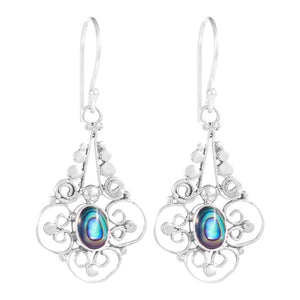 Boucles d'oreilles en argent ornées d'une coquille d'Avalon - Diwali