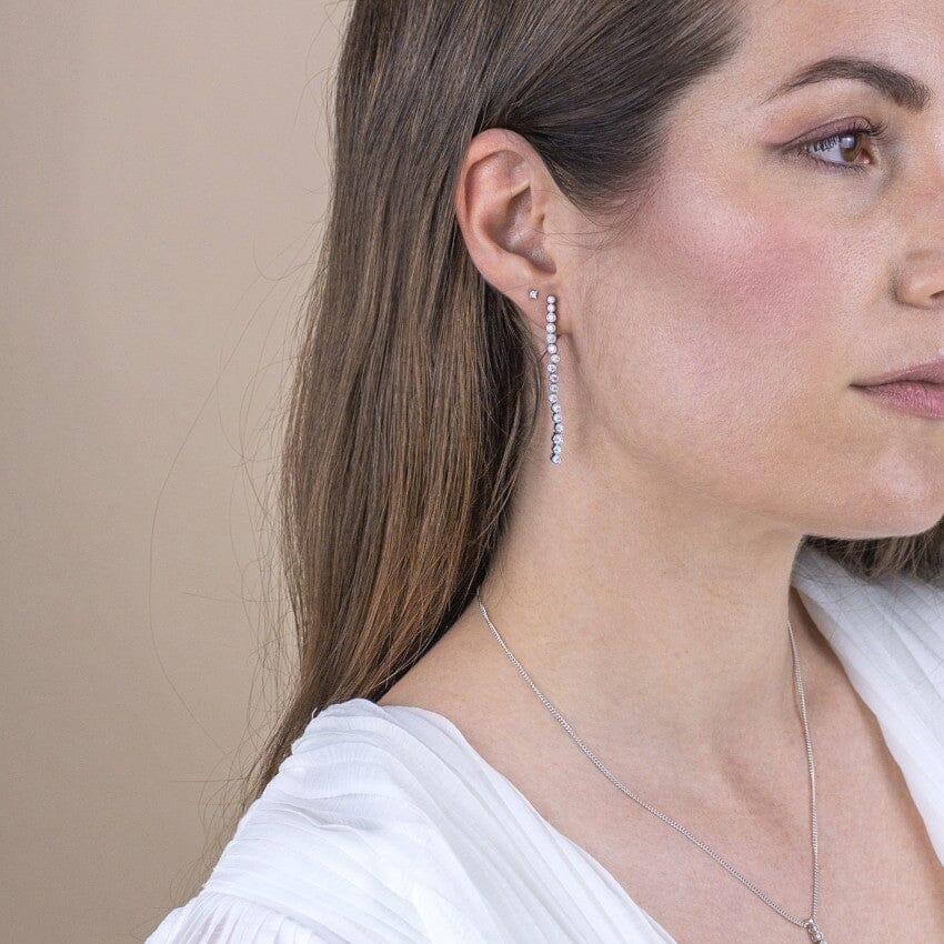 Ohrringe aus Sterlingsilber mit Zirkonen Ohrringe KOOMPLIMENTS